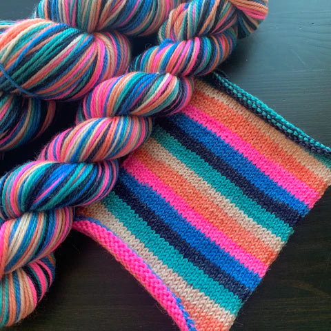 Comfy Cozy Knits Self-Striping Sock